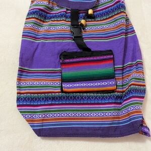 Colorful Striped Backpack